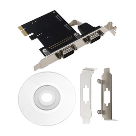 Create idea Port Card PCI Express Serial Card PCI Express Serial Extension Adapter PCI-E to RS232 Serial Expansion Card Compatible with Windows XP/Vista/7/8