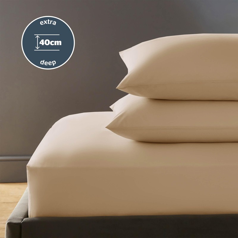 Silentnight Pure Cotton Fitted Sheet - Cool Soft Touch 200