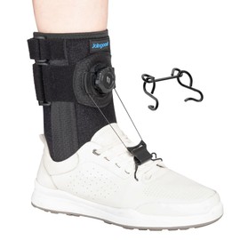 AFO Adjustable Foot Lift Splint with Quick Release Rotary Knob, Foot Lift Support for Nerve Damage or Muscle Weakness, with Wide Hooks for Shoes and Slippers, Left or Right, Unisex, S/M