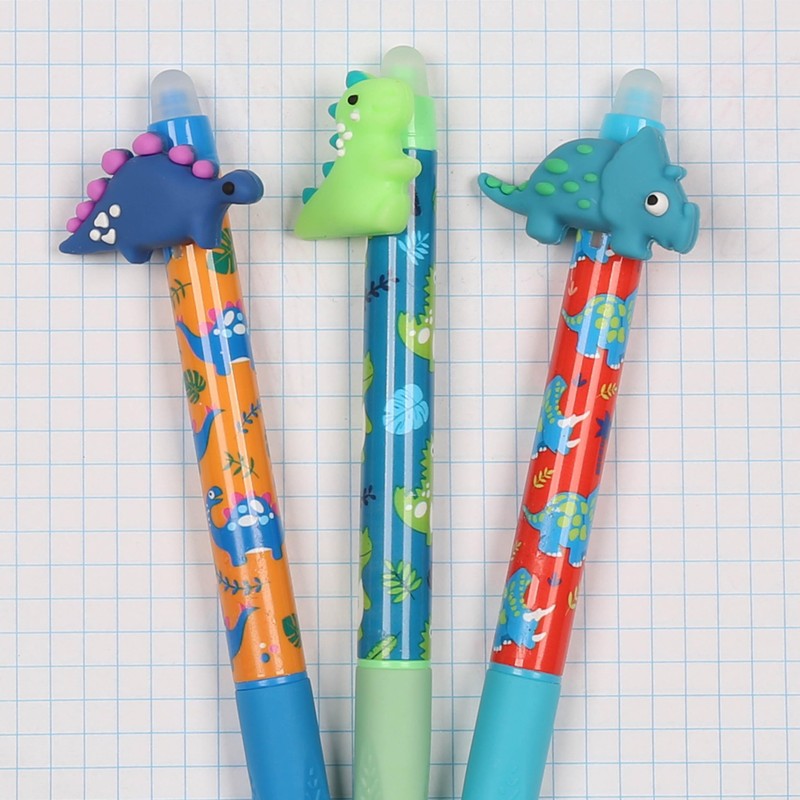 sarcia.eu Dinosaur Eraser Pen with Gel Ink Automatic Pen Blue