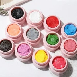H Plus Mall [에이치플러스몰]쪼물쪼물 DIY 파츠 3D 엠보 클레이 젤 10색 [3D 엠보젤 - 10] H+ Mall Squishy DIY Parts 3D Embossed Clay Gel 10 Colors [3D Embossed Gel - 10]