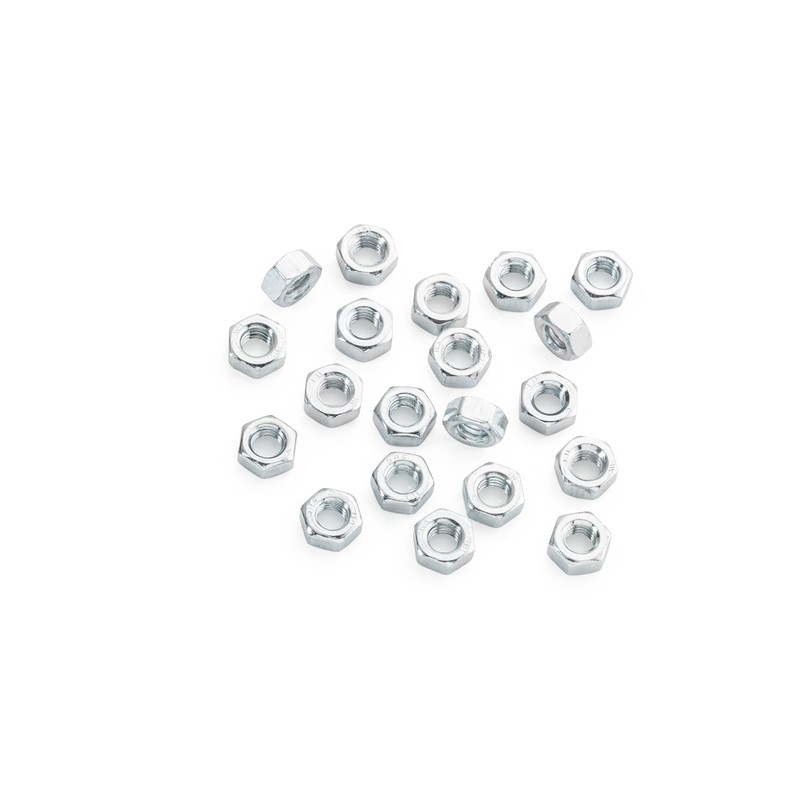 Pack of 50 Hexagon Nuts - M4 - Rust-Proof Galvanised