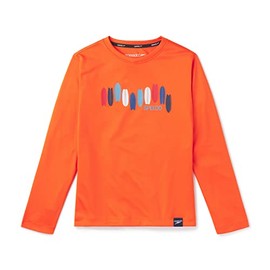 Speedo Boys Rash Guard Shirt, Scarlet Ibis, Large US