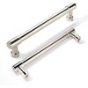 khtumeware 6 Pack Polished Nickel Cabinet Pulls 4 Inch Hole