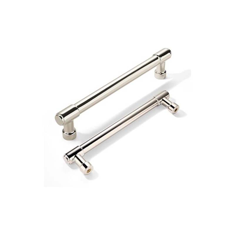 khtumeware 6 Pack Polished Nickel Cabinet Pulls 4 Inch Hole