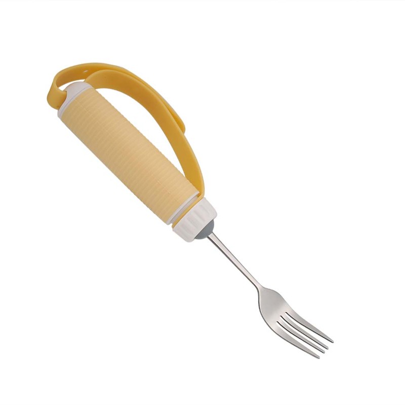 Disabled Patient Arthritis Elder Utensil Removable Flexible Rotating Eating Fork