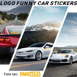 Aufkleber Faketaxi, Fake Taxi Driver Fun Aufkleber, Lustiger Fake Taxi Auto Aufkleber, Auto Stoßstange Aufkleber, Taxi Schild für Aauto, für Autos oder Motorräder