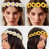 2Pcs White and Yellow Daisy Flower Headband Crown Boho Flower