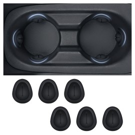 Car Cup Holder Insert/Holder Position Limiter - Anti Shake Silicone Car Coasters Bottle Stabilizers with Self-Adhesive - Car Must Haves Cup Holder Inserts for Car Truck SUV (6PCS)