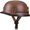 Yesmotor Motorcycle Half Helmet Retro German Handmade Leather Half Face