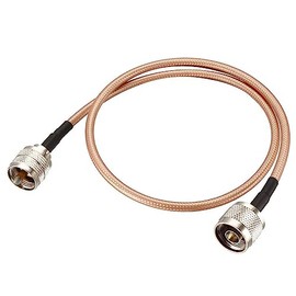 Boxonly Coaxial Cable with PL259 Male to N-Type Male Connectors Low Loss Coax Cable RG400 50 Ohm 0.6M/2Ft