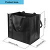 XUHN Reusable Shopping Bag, Black, Pack of 2, 38 x