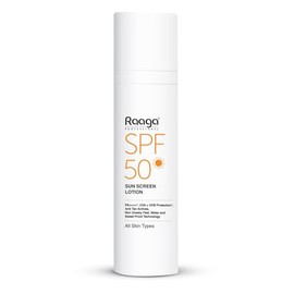 Raaga Professional Loción Protectora Solar Raaga Fps 50 De Amplio Espectro, Ligera, No Grasa, Resistente Al Agua, 55 Ml                               