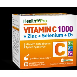 Health Pro Vitamin C 1000mg + Zinc + Selenium + D3 30sachets