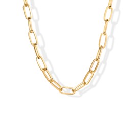 PAVOI 14K Yellow Gold Plated Chunky Paperclip Chain Necklace for Women | Gold Choker Necklace