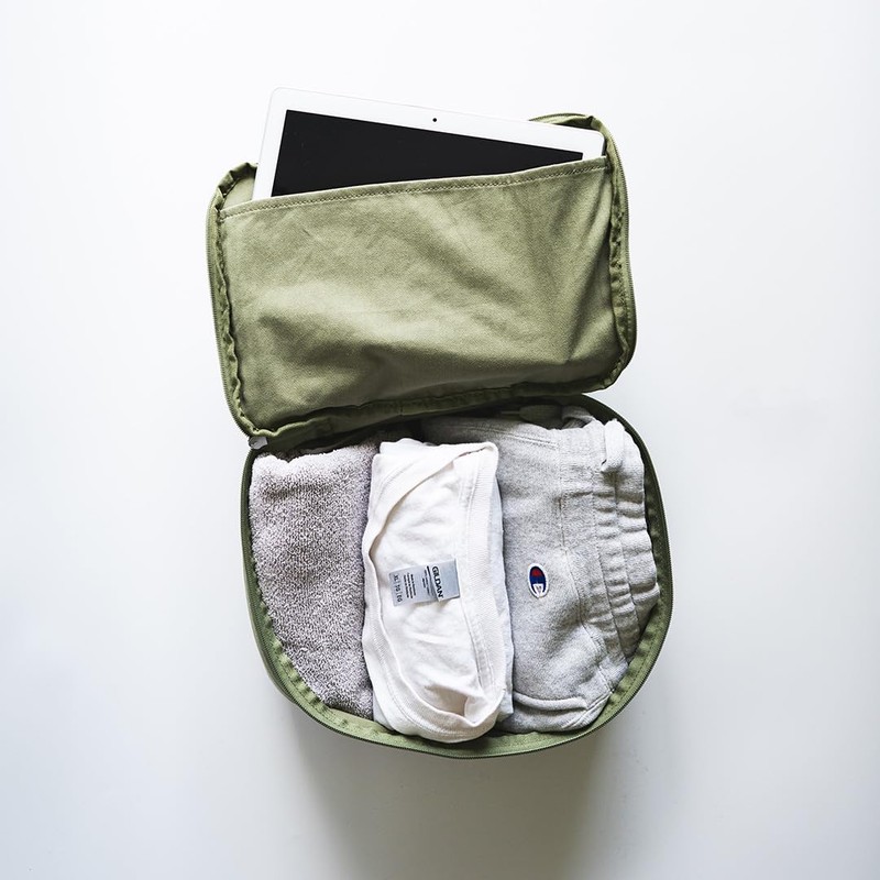 VETLER Travel Pouch, Lightweight, Durable, Stuff Bag, With Dividers, Natural