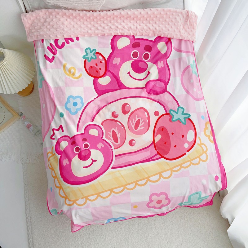 Baby Raised Dot Blanket Cartoon Soothing Soft Baby Dotted Blanket