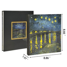 Starry Night Photo Album 4x6 - Van Gogh Couples Art Inspired, 200 Acid-Free Pockets with Writing Space, Anniversary Memory Book for Couples & Families -Kuword