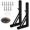 Swpeet 2 Pack 10" Folding Shelf Bracket, Heavy Duty DIY