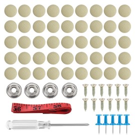 202 Pieces Car Roof Headliner Repair Button Kit, Car Ceiling Fabric Repair Pins with Tool & Tack, Auto Roof Snap Rivets Retainer for Sagging Vehicle Interior Lining Repair Buckle (Beige)
