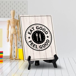 Signs ByLITA Eat Good, Feel Good, Table Sign with Acrylic Stand (6 x 8“)
