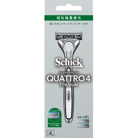 Schick Schick Quattro 4 Titanium Holder (with blade + 1 replacement blade) Male Beard Shaving Razor