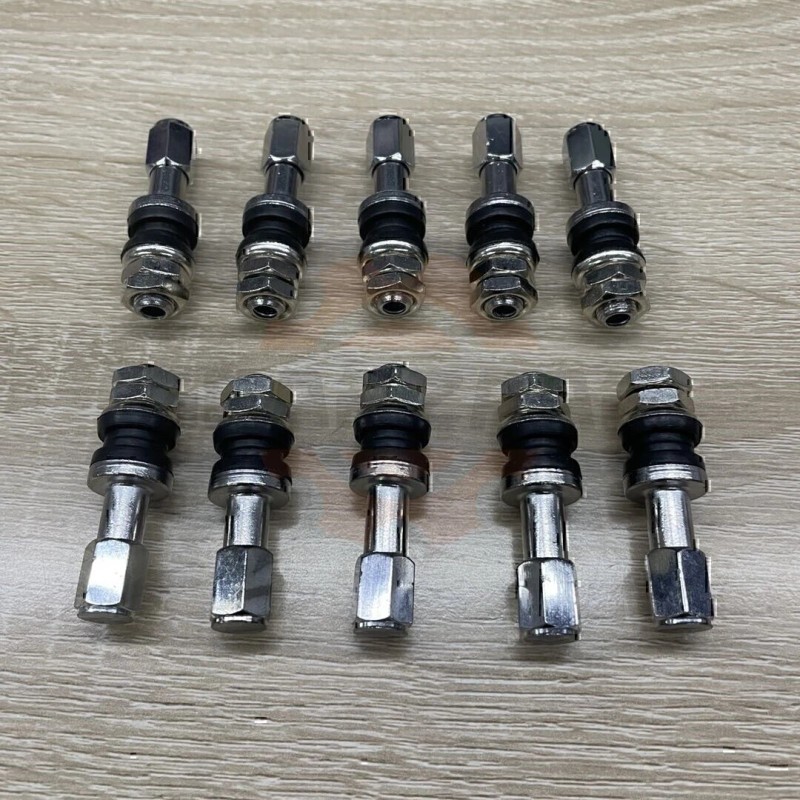 GEARZAAR 10x Stainless Steel Wheel Tire Valve Stems Hight Pressure