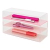 Realspace® Acrylic Stackable Organizer Trays, 4-1/2"H x 8-1/4"W x 3"D,