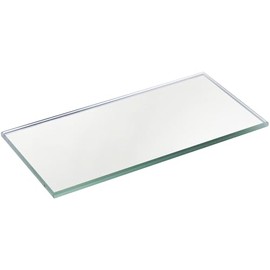 Plymor 2" x 4" Rectangle, 3mm Thick Non-Beveled Glass Mirror, Pack of 72