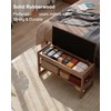 Shoe Rack Bench with Leather Cushion,2 Tiers Shoe Bench with
