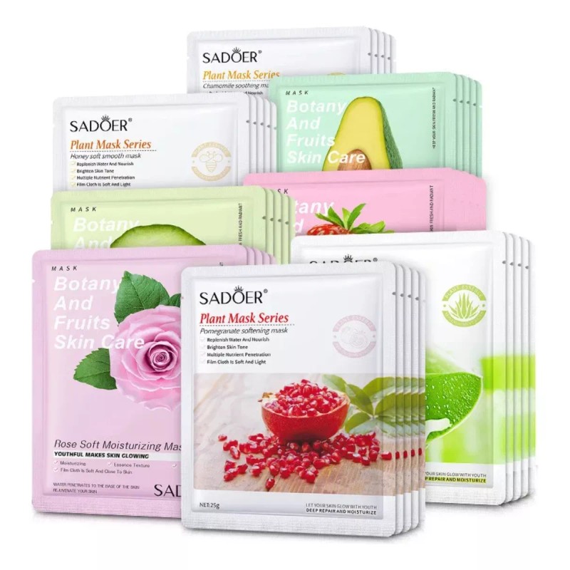 Universo en Linea 10 Mascarillas Colágeno Reparadora Facial Acido Hialuronico