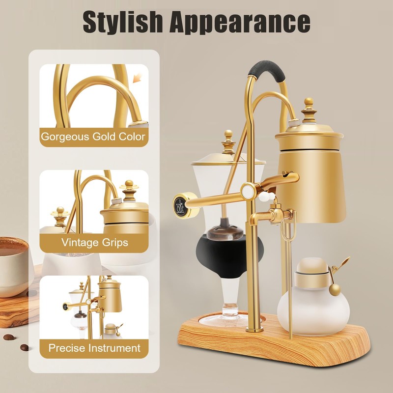 LIAPDG Siphon Coffee Maker, 400 Ml/15 Oz Syphon Coffee Brewer