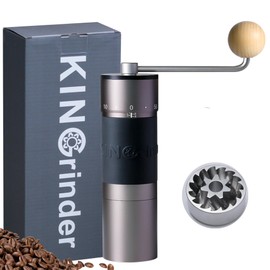 【Famous KOL Recommended】KINGrinder K6 Manual Hand Coffee Grinder with Straight Handle for French Press, Drip, Espresso with Assembly Consistency Stainless Steel Conical Burr Mill, 25-35g Capacity