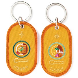 Iroha Publishing 2/8b PAIR KEY RING 《FAVORITE FOOD SERIES》, LOVE CURRY