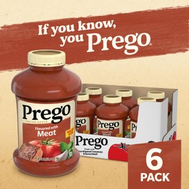 Prego Italian Tomato Pasta Sauce Flavored With Meat, 67 OZ Jar (Case of 6)