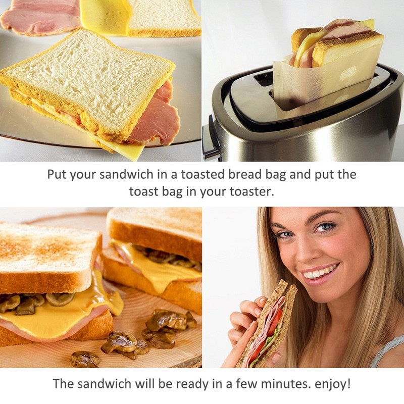 10PCS Non Stick Toaster Bags Reusable and Heat Resistant Bags