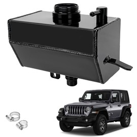 68364312AC Front Engine Aluminium Alloy Coolant Reservoir Expansion Tank Compatible for Jeep Wrangler JL(2018+) Gladiator JT(2020+) 2.0&3.6L Engines,Metal Coolant Reservoir Replaces Plastic