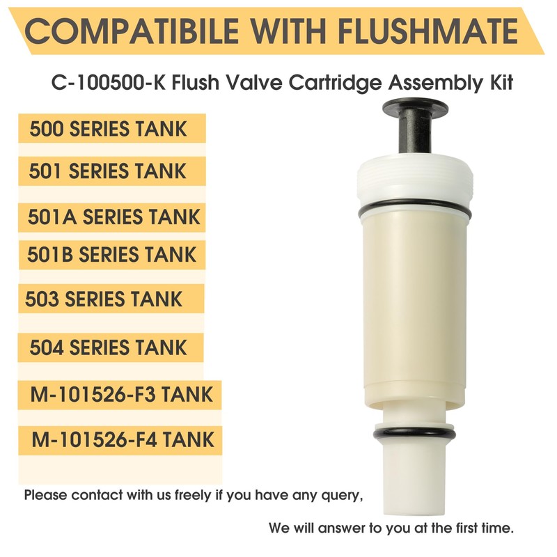 Upgraded C-100500-K C-100500-Kit Flush Valve Cartridge Assembly Kit for m-101526-f3