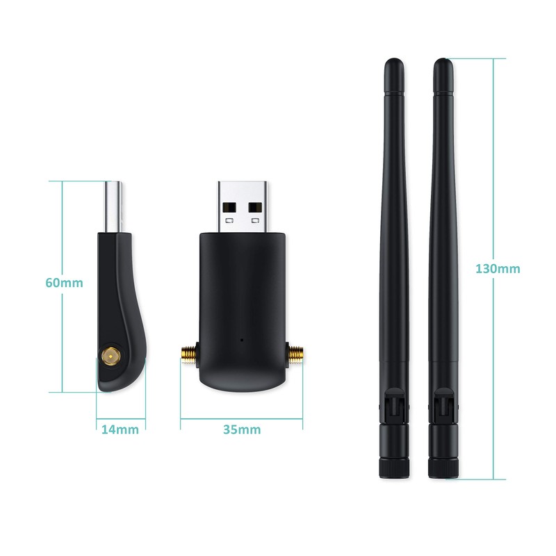 CSL - WLAN Stick 1200Mbit/s WiFi Dual Band Adapter 5GHz