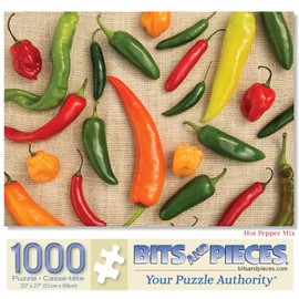 Bits and Pieces - 1000 Piece Jigsaw Puzzle for Adults - 20" x 27" - Hot Pepper Mix - 1000 pc Colorful Vegetables Jigsaw