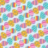 ILUFAM 10PCS Easter Cotton Fabric Bundles Rabbit Egg Printed Fat