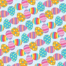 ILUFAM 10PCS Easter Cotton Fabric Bundles Rabbit Egg Printed Fat Quarter Fabric Pre-Cut Squares Sheets Fabric for Patchwork Sewing DIY Crafting Quilting Fabric (A, 10"" x 10"")