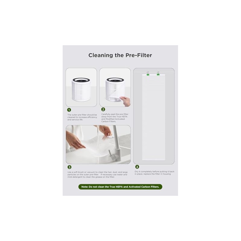 GoveeLife Air Purifier Replacement Accessories for H7129, H7128, 2 Pack