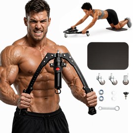 Hydraulic Twist Arm Trainer - Adjustable Resistance 22-440lbs, Forearm & Wrist Exerciser for Office Workers, Gym & Home Use, Carpal Tunnel Prevention, Compact Hand Grip Strengthener