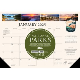 Willow Creek Press National Parks Monthly 2025 Deskpad Calendar (17" x 12")