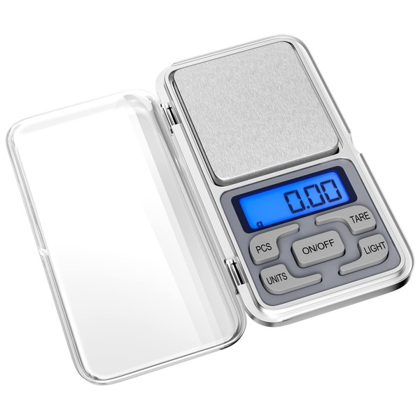 Gvolatee Kitchen Scales Digital Professional, 0.1 g - 500 g, Mini Digital Scales Multifunctional with LCD Display and Tare Function, Pocket Scales Small for Food, Jewellery, Laboratory, Medicine,