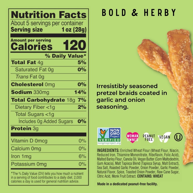 Stellar Pretzel Braids, Bold & Herby Roasted Onion & Garlic,