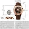 NIBOSI Men's Analog Watch, Brown Silicone Strap, Date Display