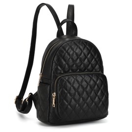 KL928 Quilted Mini Backpack for Women, PU Leather Backpack Purse Designer Satchel Bag, Small Casual Daypack for Ladies
