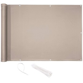 CelinaSun Privacy Screen, Balcony Fence Protector, Polyester (PEs), High-Density Polyethylene (HDPE), Polyrattan with Cable Ties or Wire Rope Plant Pouches